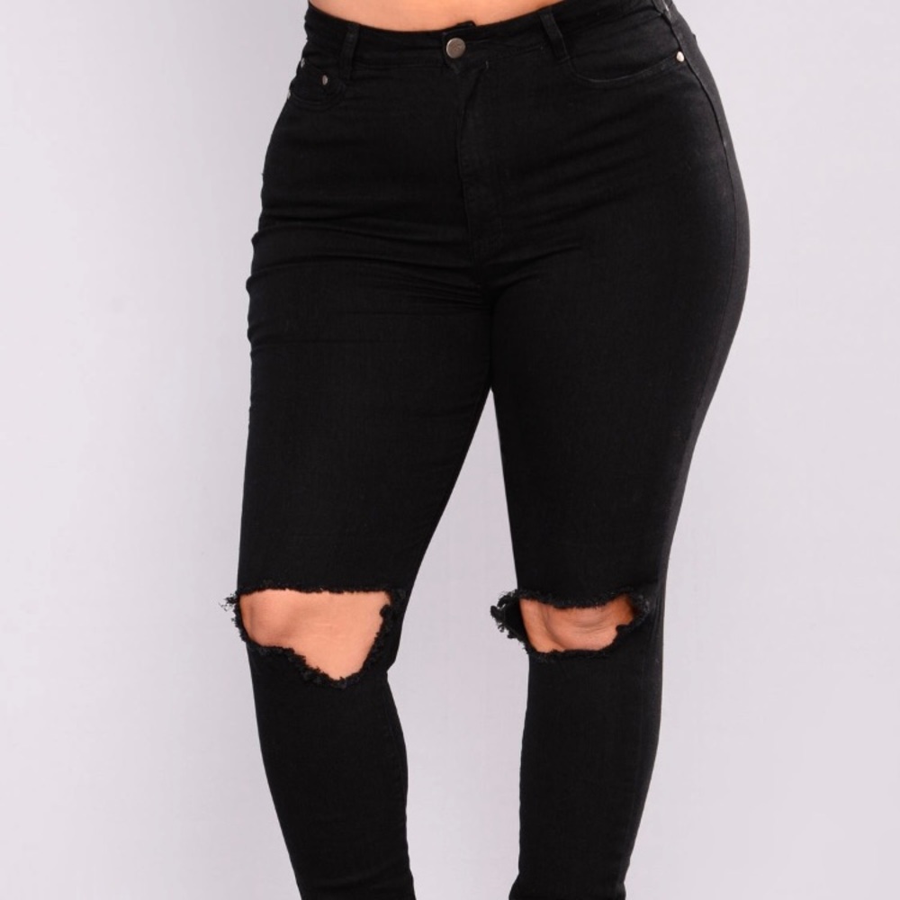 Distracted High Rise Jeans (Black)